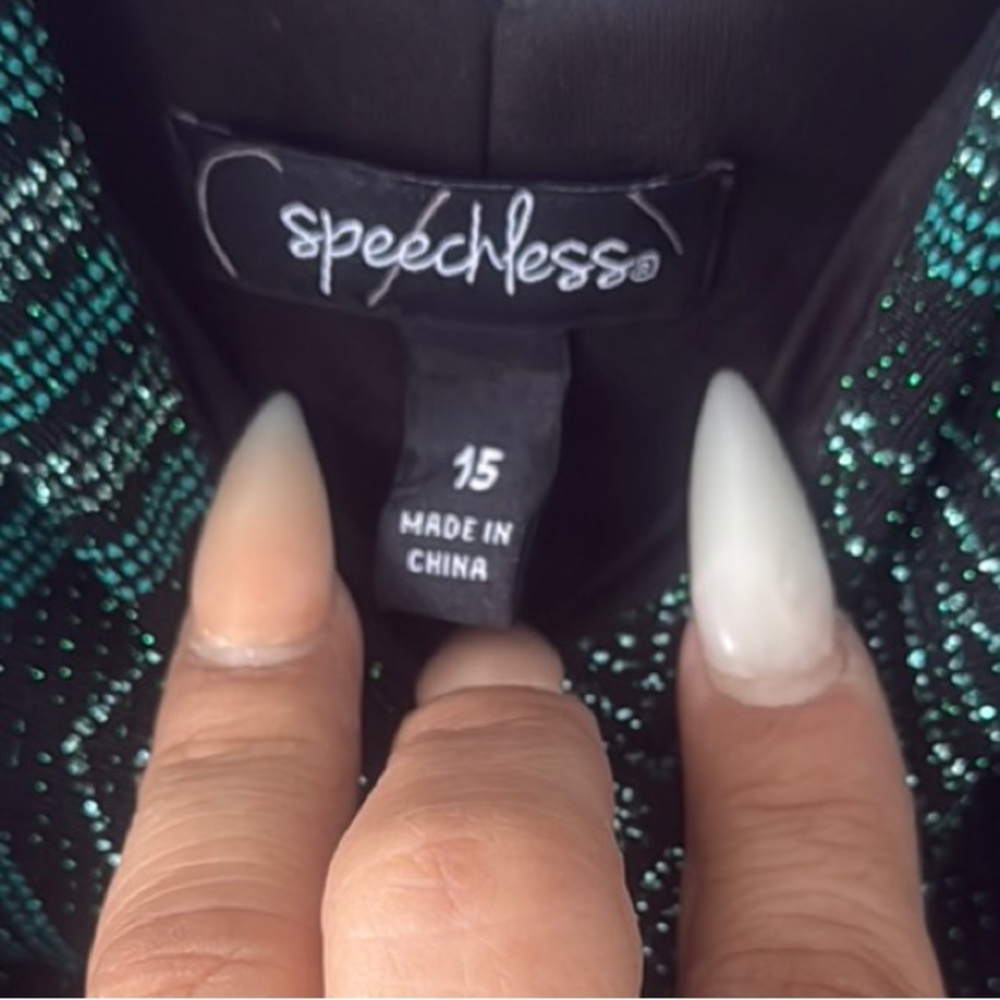 Speechless Glittering Black and Teal Dress!